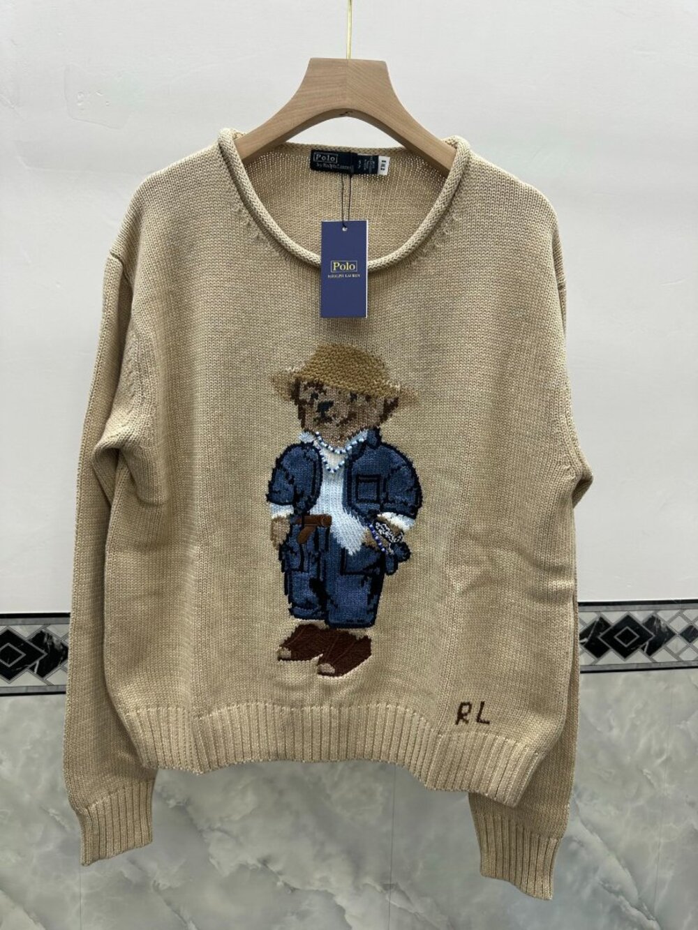 🧸 Polo Ralph Lauren Bear Knit Sweater Beige